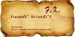 Fucskó Kristóf névjegykártya